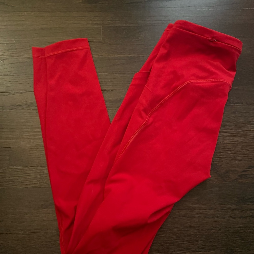 lululemon athletica Red High-Rise Leggings